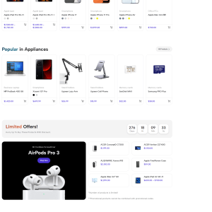 Electronics & Gadgets Store Website Setup