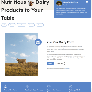 Organic Farm & Dairy Store Website Setup